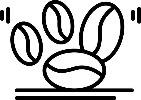 Beans Line Icon Design Stock Illustration