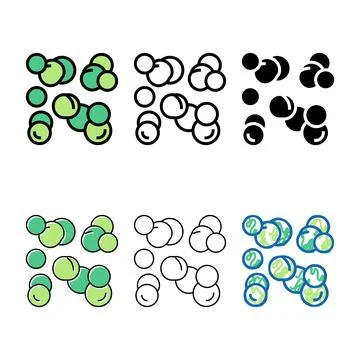 Beans peas color set icon vector Stock Illustration