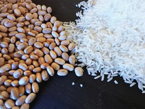 Beans with rice Stock Photos