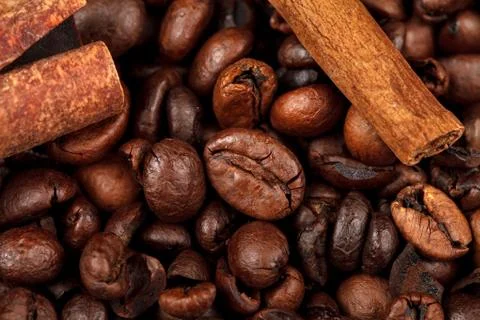 Beans roasted coffee. Close-up Fotos Stock