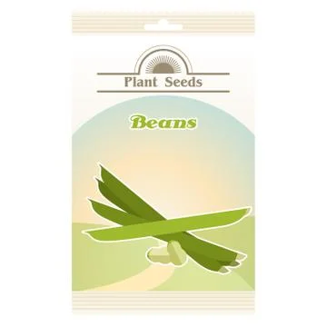 Beans seed pack Stock Illustration