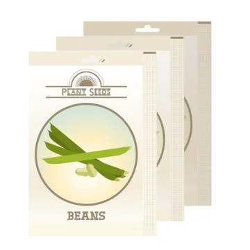Beans seed pack Stock Illustration