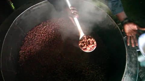 Beans serving above Vídeos de archivo 27672761