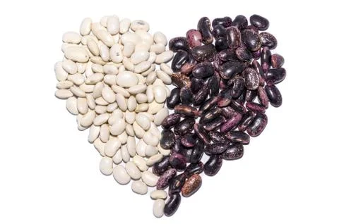 Beans shaped heart Foto stock