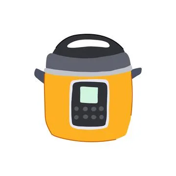 Beans slow cooker cartoon vector illustration Stock Illustration