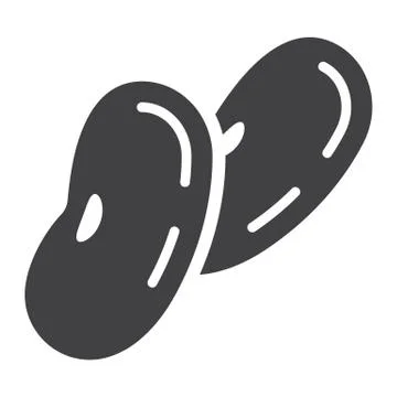 Beans solid icon, vegetable and haricot Stock Illustration