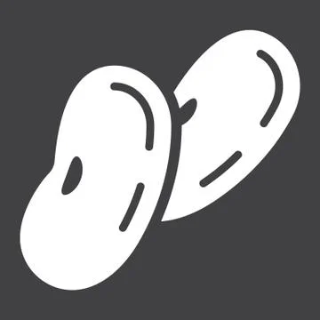 Beans solid icon, vegetable and haricot Stock Illustration