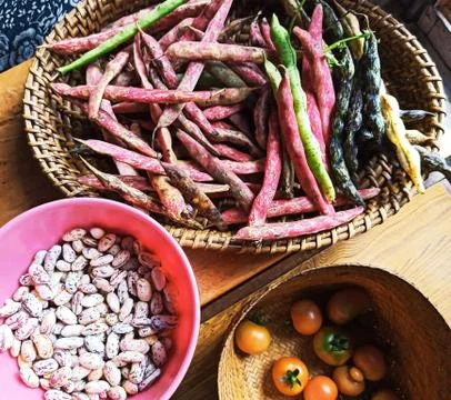Beans &amp; tomatoes Foto stock