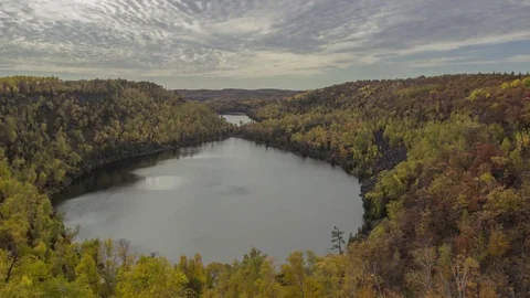 Bear and Bean Lakes Daytime Timelapse Stock Footage 81143935