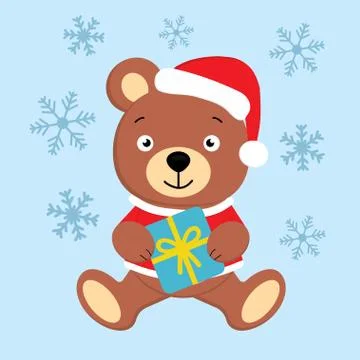 Bear and present Stock Illustration