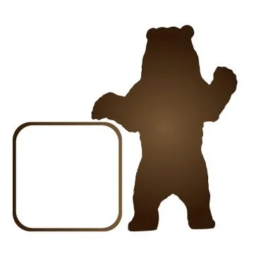 Bear, animal, brown bear, background Stock Illustration