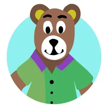 Bear animal icon app Stock Illustration