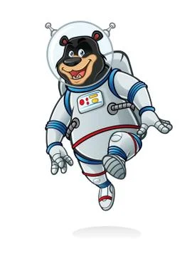 Bear astronaut Stock Illustration