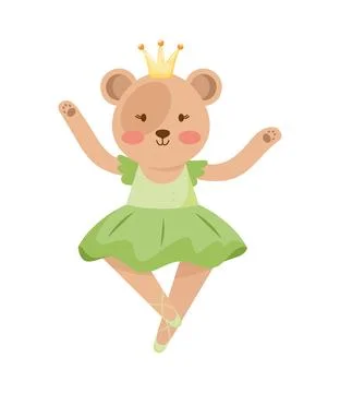 Bear ballet dancer Stock Illustration