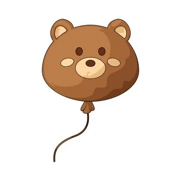 Bear balloon illustration Stock Illustration