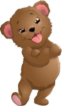 Bear in beautiful pose Stock Illustration