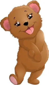 Bear in beautiful pose Stock Illustration