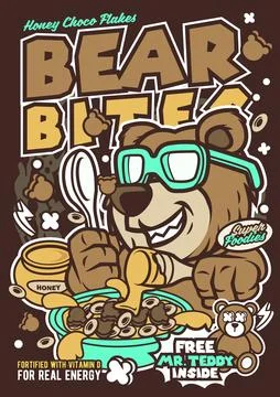 Bear Bites Stock Illustration