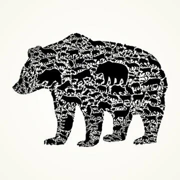 Bear black Stock Illustration
