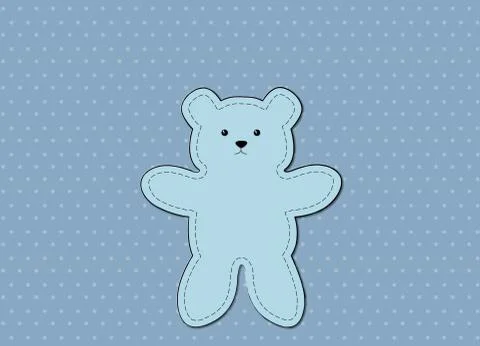 Bear blue pattern 스톡 일러스트