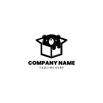 Bear box logo Design vector Stock Illustration