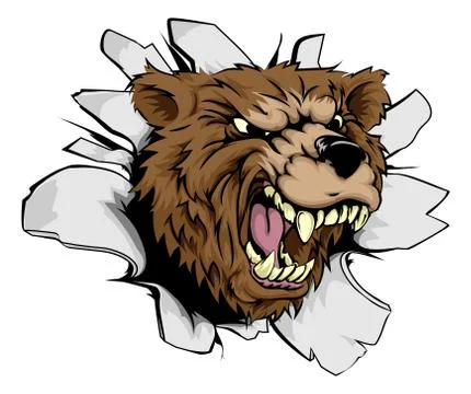 Bear breakthrough Stock Illustration