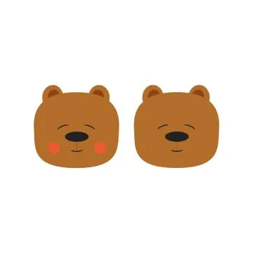 Bear brown bear vector icon, illustration, cute, fairy bear cub Stock-Illustration