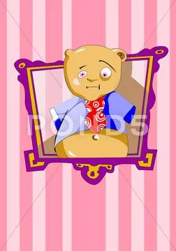 Bear - businessman in stress Stock Illustration