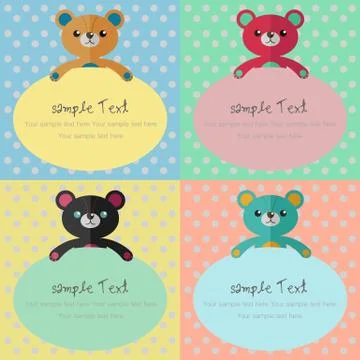 Bear card,Bear Background,Backgrou nd- vector illustration Illustrazione stock
