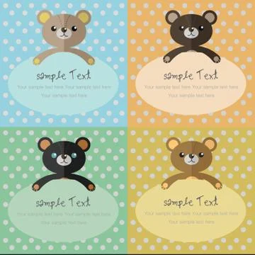Bear card,Bear Background,Background- vector illustration Stock Illustration