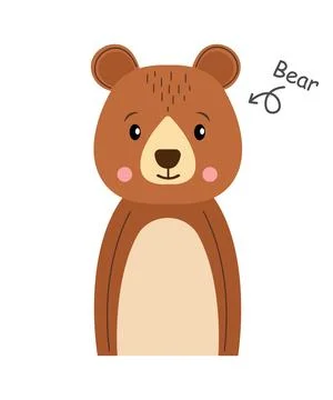 Bear . Cartoon character . Vector . Stock Illustration