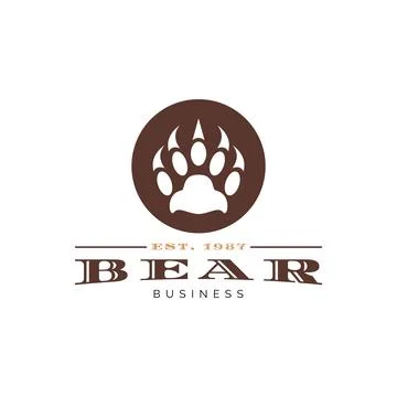 Bear Claw Icon Logo Design Template Stock Illustration