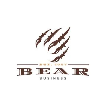 Bear Claw Icon Logo Design Template Stock Illustration