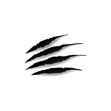 Bear claw marks, scratches, wild animal talon rips Stock Illustration
