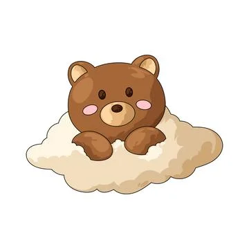 Bear cloud illustration Stock Illustration