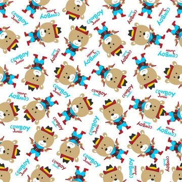 Bear cowboy Stock Illustration