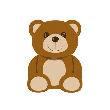 Bear cub. Cartoon cute wild animal. Stock Illustration