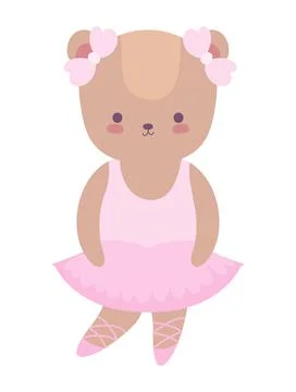 Bear dancer ballet Stock Illustration