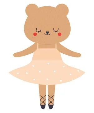 Bear dancer of ballet Stock Illustration
