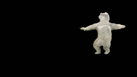 Bear Dancing, With Alpha Matte. Stock Footage 294083074