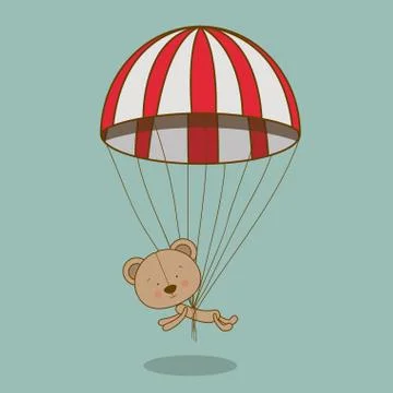 Bear design over  blue background vector illustration Stock Illustration
