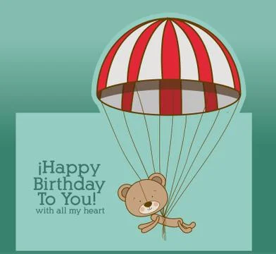 Bear design over blue background vector illustration Stock Illustration