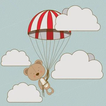 Bear design over  sky  background vector illustration Stock Illustration