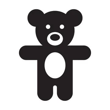 Bear doll icon vector for graphic design, logo, website, social media, mobile Illustrazione stock