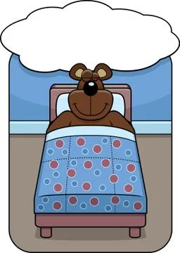 Bear dreaming Stock Illustration