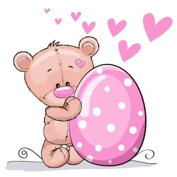 Bear with egg Stock Illustration