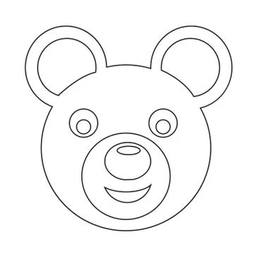 Bear Face emotion Icon Illustration sign design Stock Illustration