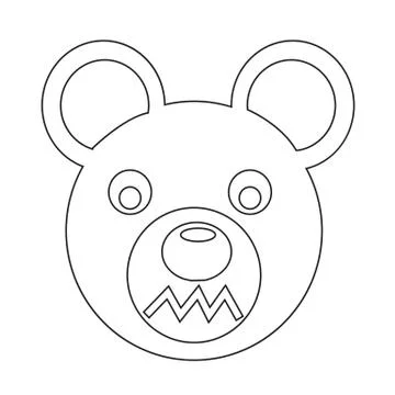 Bear Face emotion Icon Illustration sign design Stock Illustration