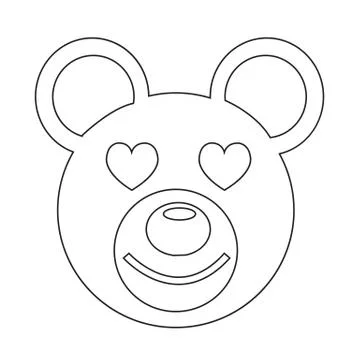 Bear Face emotion Icon Illustration sign design Stock Illustration