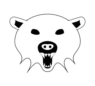 Bear face icon Stock Illustration